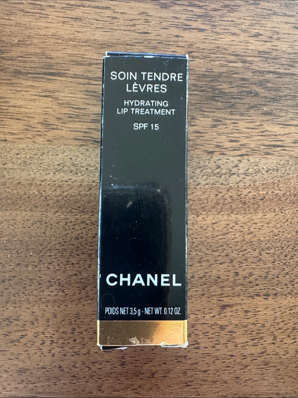 CHANEL Hydrating Lip Treatment SPF 15 - Black and Gold Box - brand new